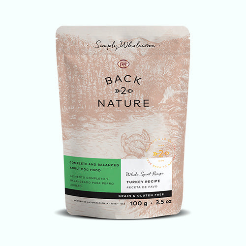 Back 2 Nature Alimento húmedo para perros: Receta de Pavo 100 gr